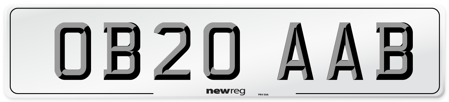 OB20 AAB Number Plate from New Reg